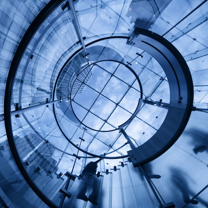 Structure verre moderne