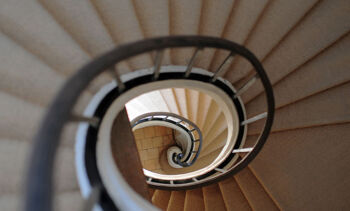 Escalier en spirale - mobilité bancaire
