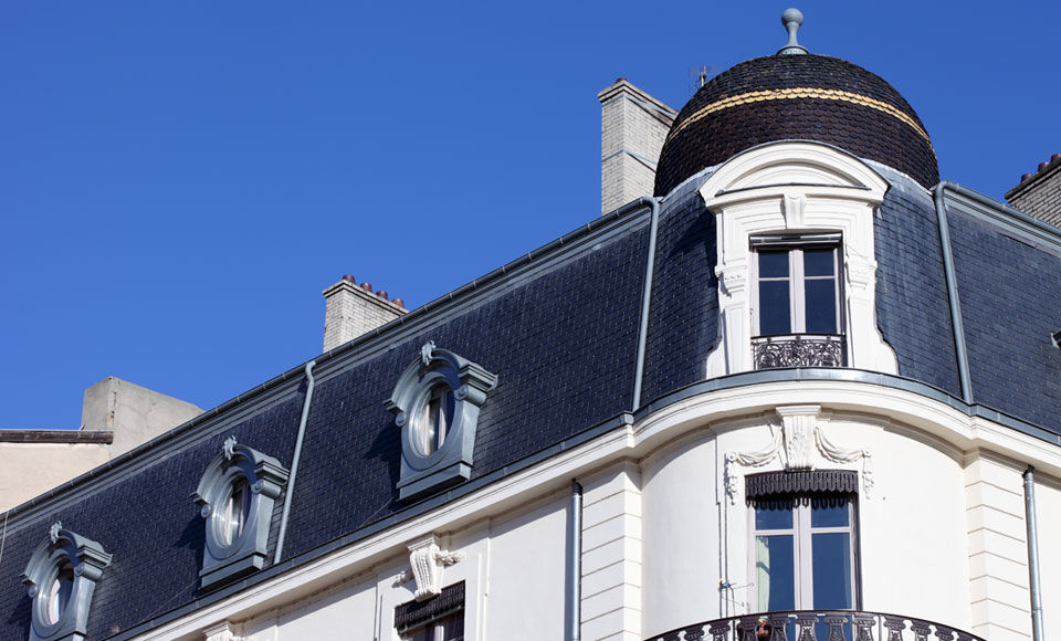 toiture en ardoise immeuble ancien