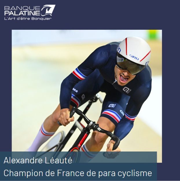 Le champion de France de Para cyclisme, Alexandre Leauté