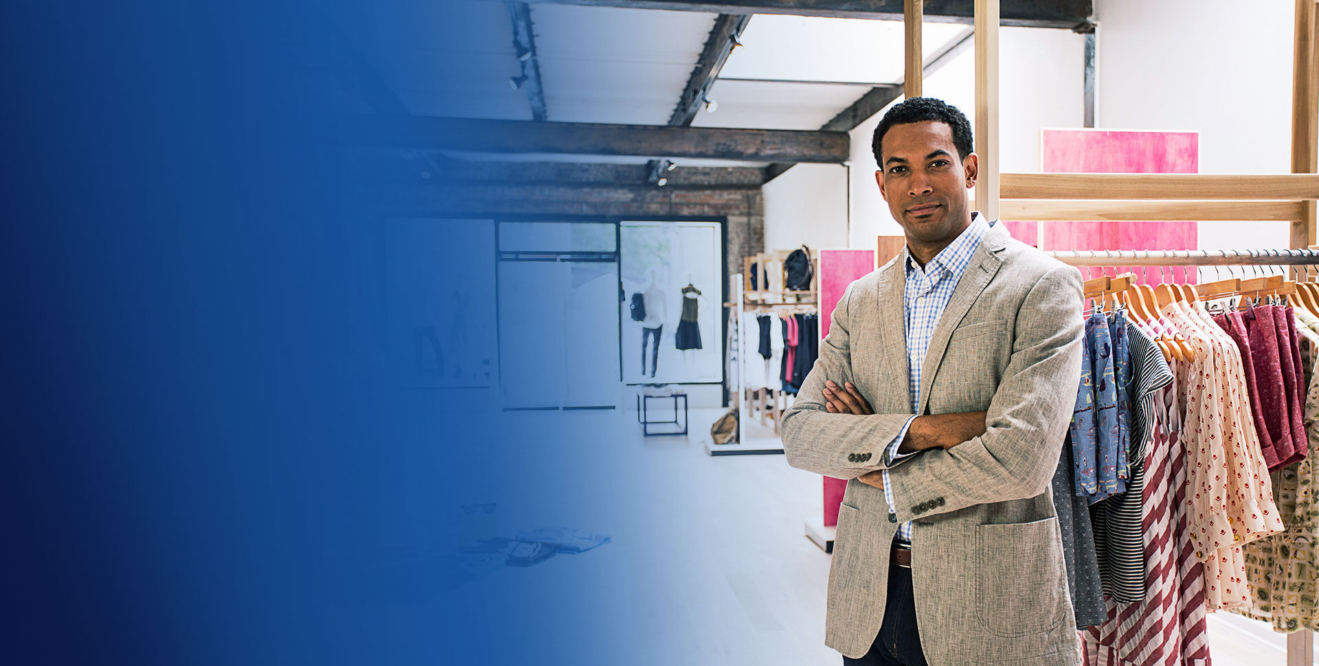 homme vendeur professionnel v&ecirc;tements