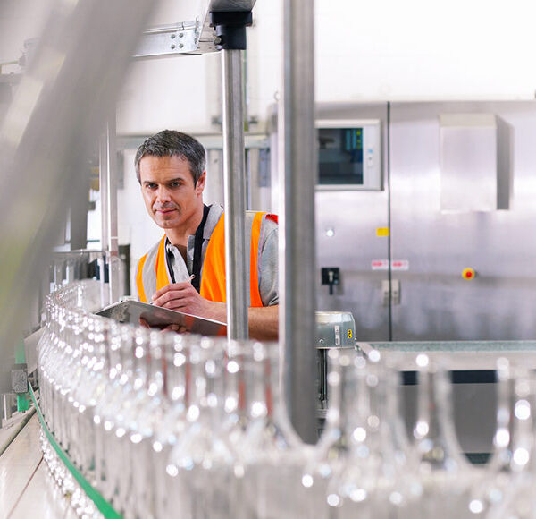 employé usine bouteilles professionnel