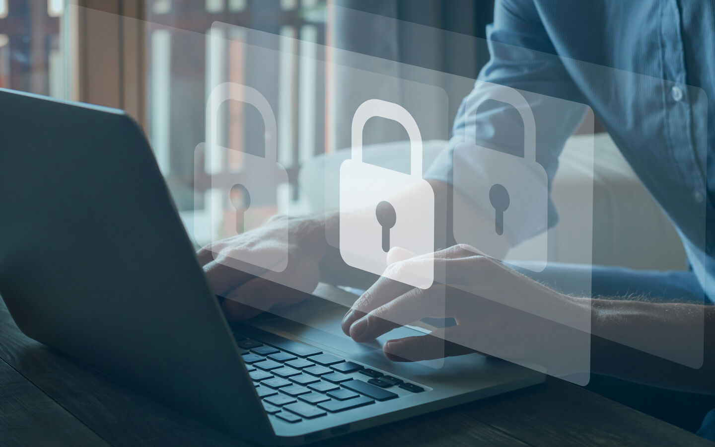 concept de cybersécurité, protection des données et accès Internet sécurisé, cybersécurité