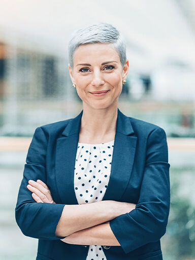 Femme professionnel entreprise veste bleu