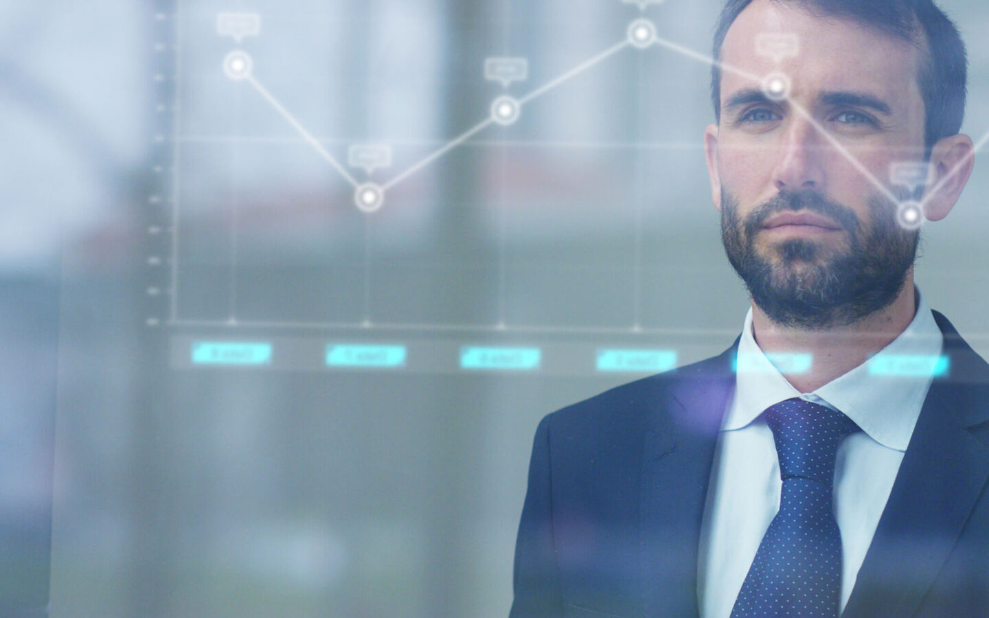 homme costume graphique finance